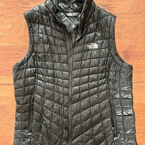 The North Face Shiny Black Puffer Vest